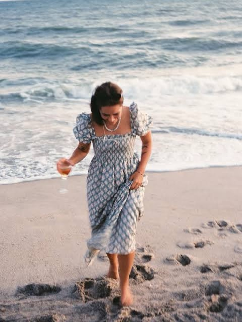 Hill House Home The Scarlett Nap Dress - Raspberry Ikat - Picture 6 of 13